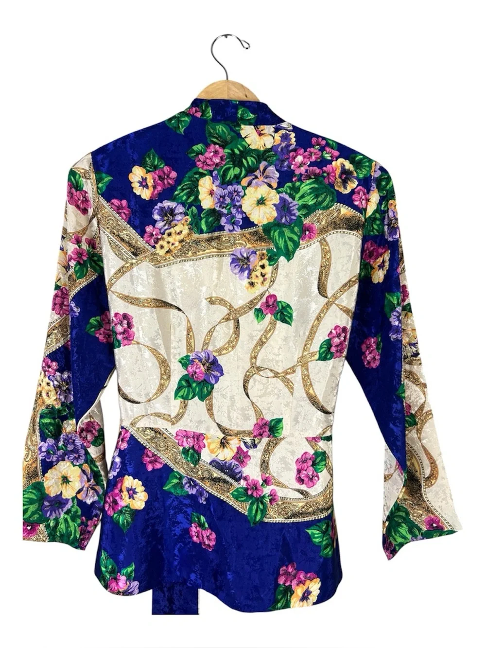 Vintage Brenner 80s/90s Floral & Baroque Two Piece Skirt Set Size L - Picture 2 of 7